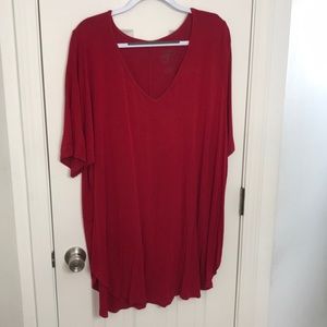 Torrid red super soft tunic size 5